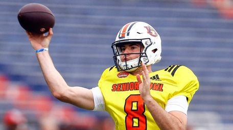 South quarterback Jarrett Stidham of Auburn throws a