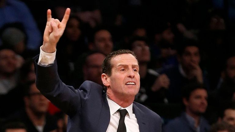 Coach Kenny Atkinson of the Nets during the
