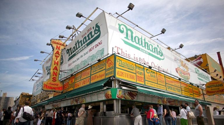 Nathan's shares were up more than 5 percent