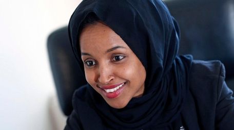 Ilhan Oman, Democrat of Minnesota, in 2017. She