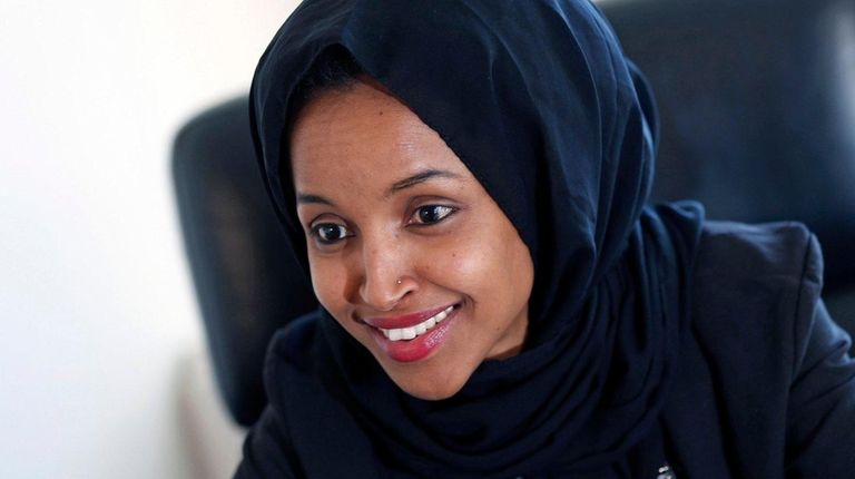 Ilhan Oman, Democrat of Minnesota, in 2017. She