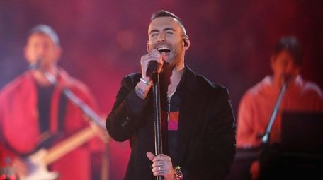Maroon 5 frontman Adam Levine performs during the