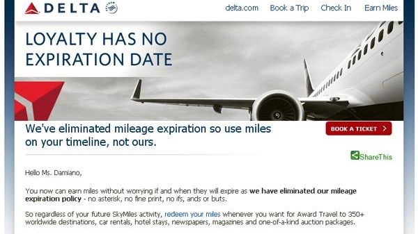 Delta has announced SkyMiles will no longer expire