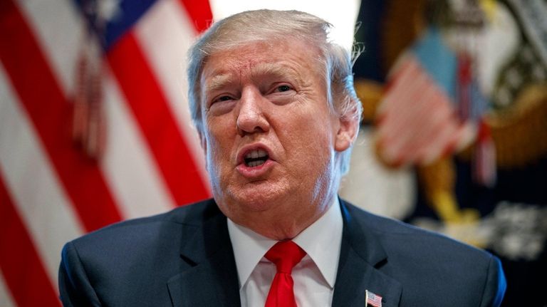 President Donald Trump in the White House on