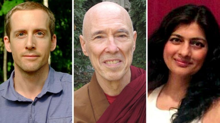 From left, David Listen, Buddhist meditation instructor and