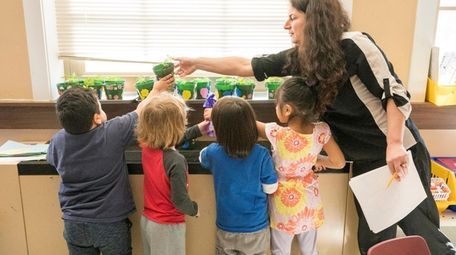 Students in Jenellen Skuggevik's pre-K class learn about