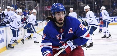 Rangers center Mika Zibanejad skates against the Toronto