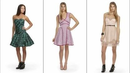 Revived designer outfits include, from left, Luella Bartley’s