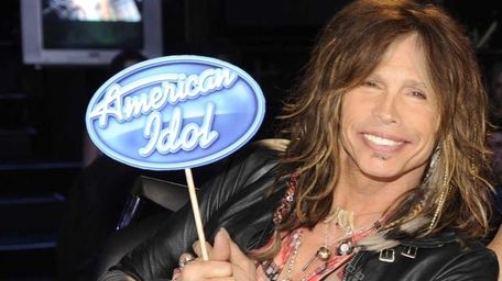 Steven Tyler holds his "Bleep Sign" on "American