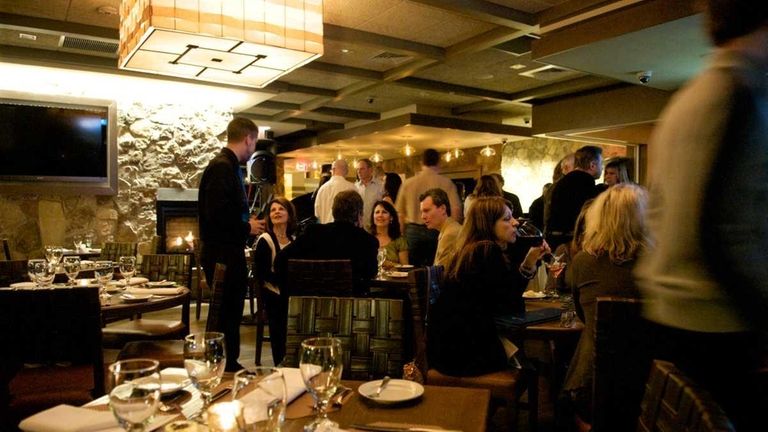 The dining room at Bistro 72 in Riverhead
