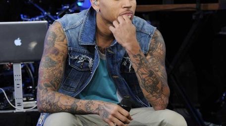 Singer Chris Brown appears on 