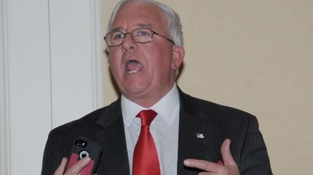 Suffolk Comptroller John M. Kennedy Jr. speaks at