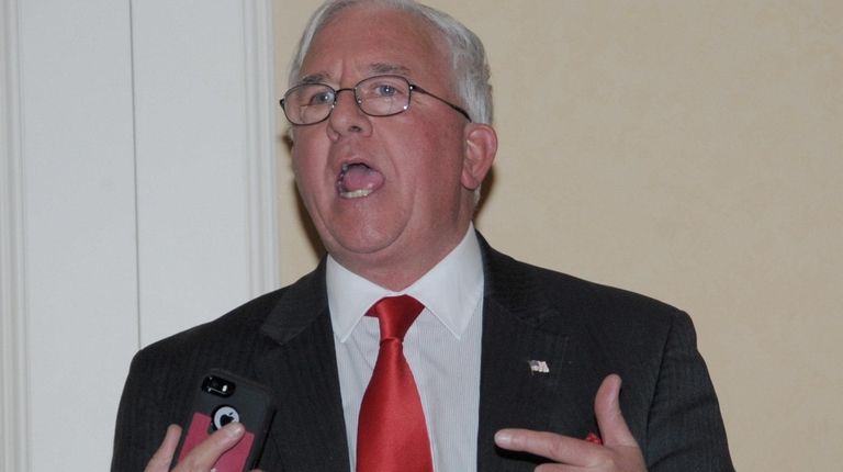 Suffolk Comptroller John M. Kennedy Jr. speaks at