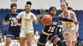 Laura Bogota #15 of St. Mary's, second from