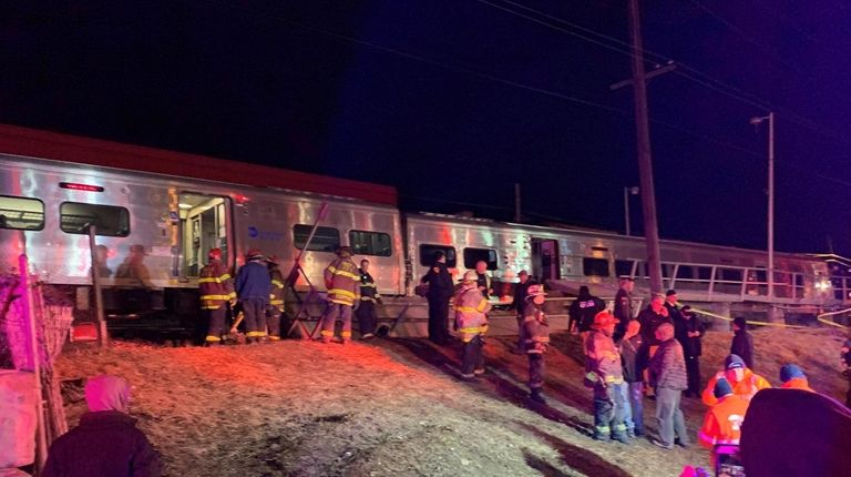Fire departments respond to the Long Island Rail