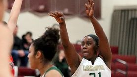 Longwood guard Nyia Longford hits the jumper for