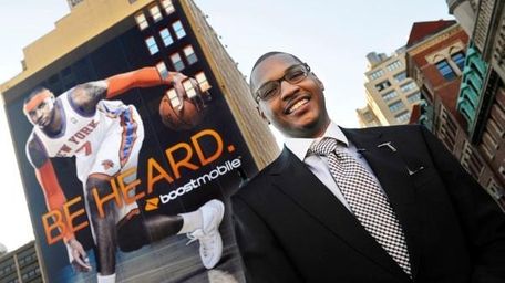 Carmelo Anthony at 33rd Street and Ninth Avenue.