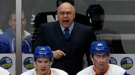 Head coach Barry Trotz of the Islanders looks