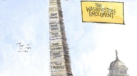 One of the entries from Newsday editorial cartoonist