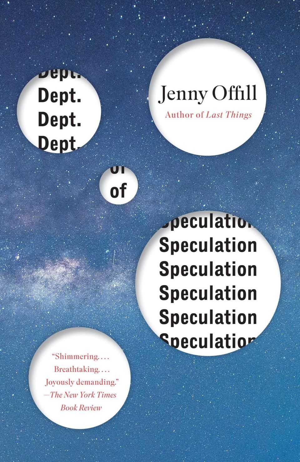 "Dept. of Speculation" by Jeny Offill (Vintage, 2014)
