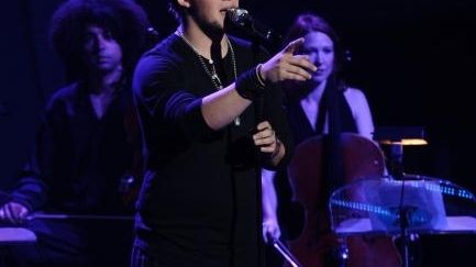 James Durbin got emotional while rehearsing, and performing,