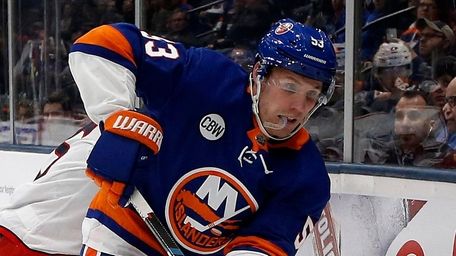 Casey Cizikas #53 of the Islanders skates against