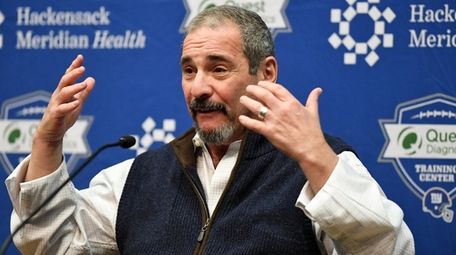 Dave Gettleman, general manager for the Giants, speaking