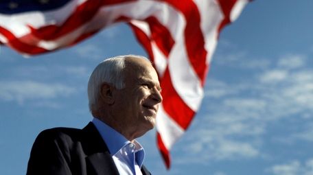 Then-Republican presidential candidate Sen. John McCain (R-Ariz.) speaks