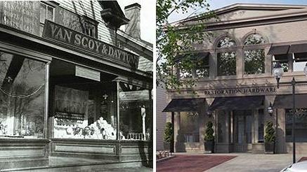 Restoration Hardware's storefront in East Hampton as it