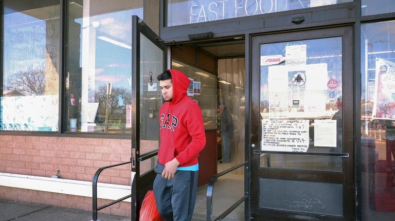 Carlos Gonzalez, 24, of Hempstead, leaves V &