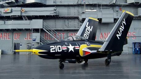 Grumman F9F-8 Cougar was restored mostly by volunteers