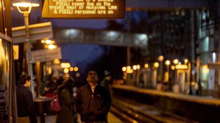 Commuters at the Mineola train station hear the