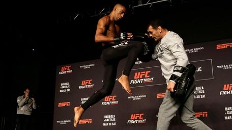 UFC fighter Edson Barboza works out in Philadelphia