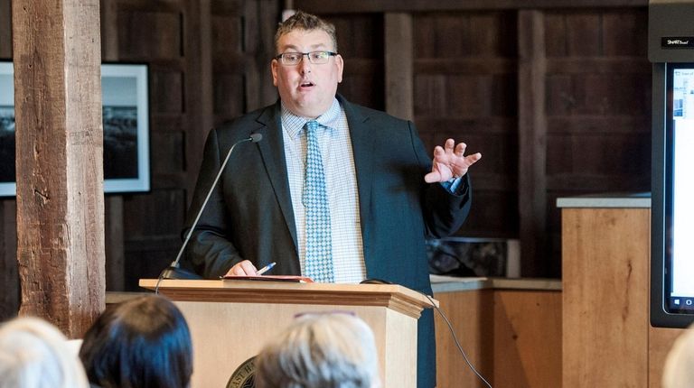 East Hampton Town Attorney Michael Sendlenski began working