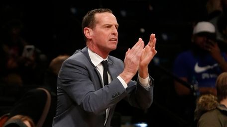 Head coach Kenny Atkinson of the Nets reacts