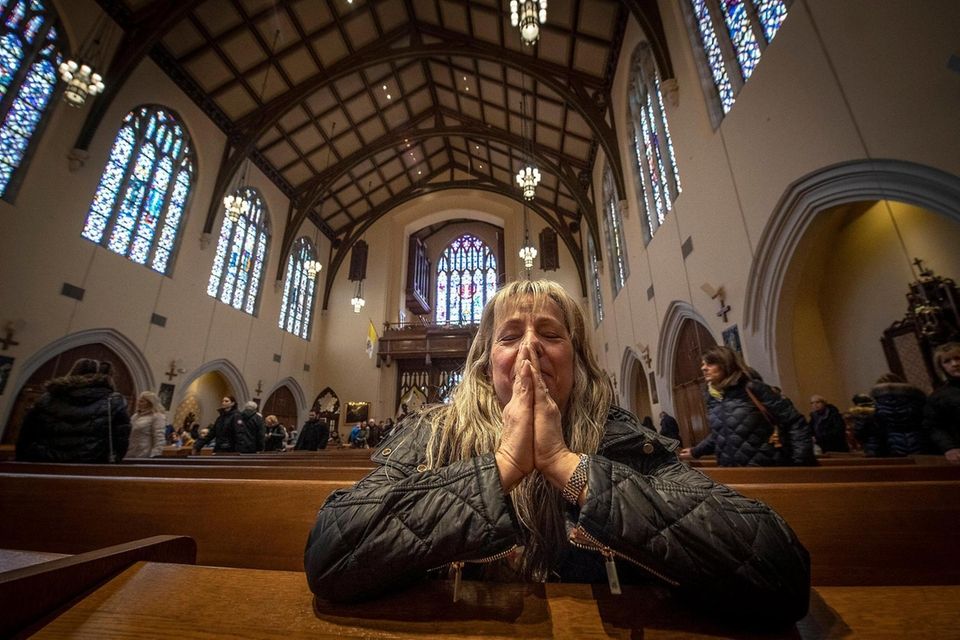 Mary Labatto of Rockville Center praying St. Agnes