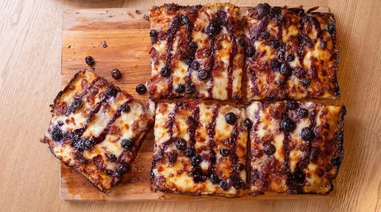 The "American Pie" Detroit-style pizza at Gaetano's Flour
