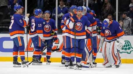 The Islanders look on after a game against