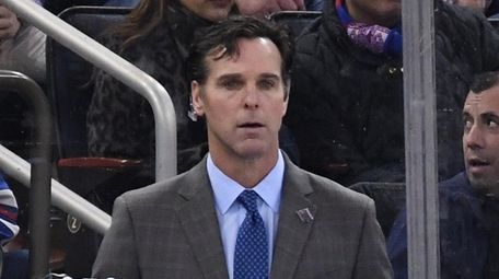 Rangers head coach David Quinn looks on during
