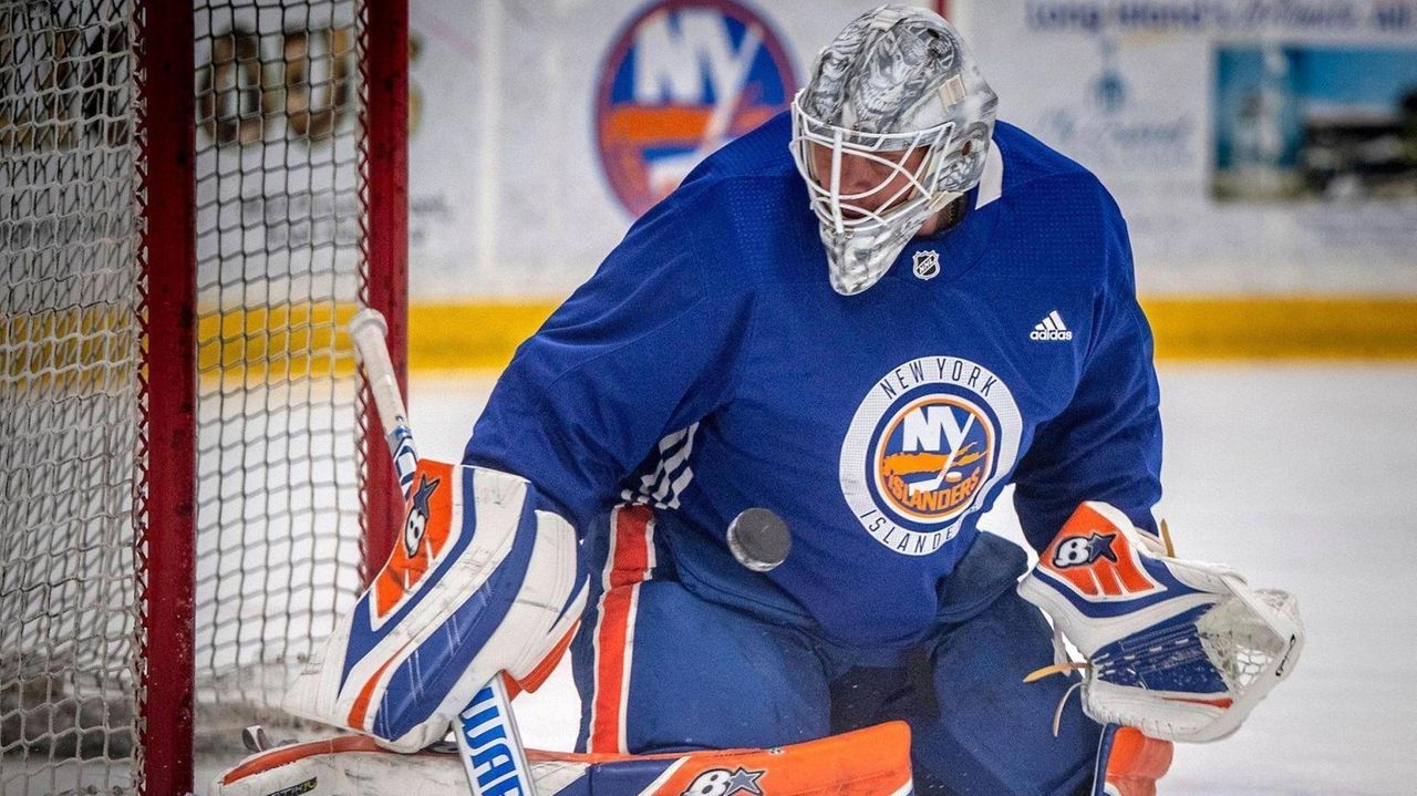 The Islanders practiced at the Northwell Health Ice Center