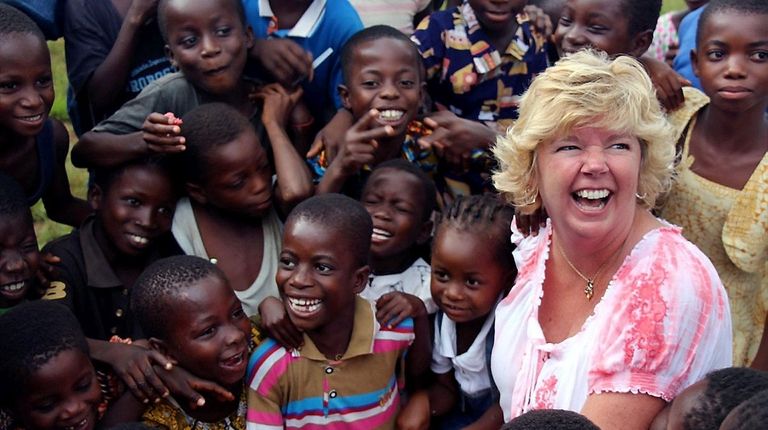 Kim Hardwick on a trip to Ghana in