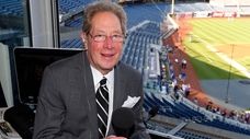 Yankees radio broadcaster John Sterling prior to a