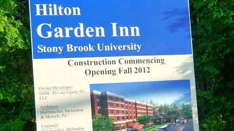 Sign for controversial hotel planned for Stony Brook