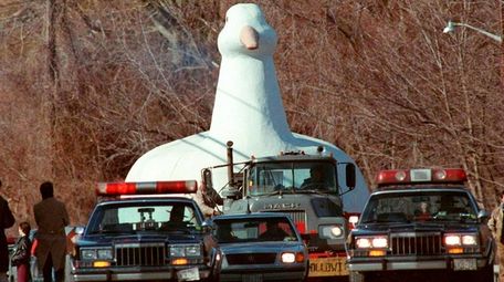 In January 1988, the Big Duck was escorted