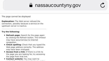 The Nassau County assessment challenge website went down