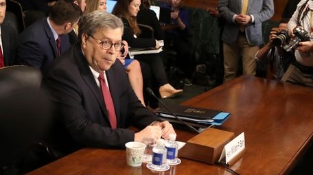 Attorney General William Barr before testifying in a