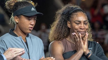 Naomi Osaka and Serena Williams are visibly upset