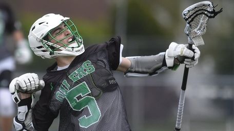 Brian Hayden of Farmingdale reacts after scoring a