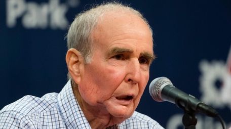 Phillies chairman David Montgomery speaks during a news