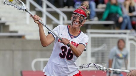 Sabrina Tabasso of Stony Brook takes as shot